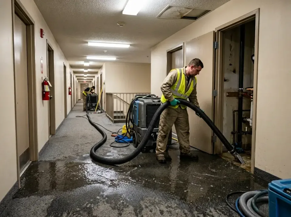 multi-unit-apartment-hallway-f-005 — frequently asked questions, Emergency Burst Pipe Water Extraction & Removal in Pine Man…